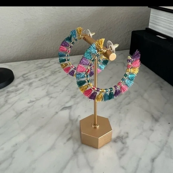 Kendra Scott Multicolor Tassel Hoop Earrings - Picture 3 of 3